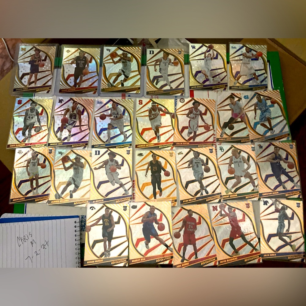 🔥🏀LOT (26) REVOLUTION HALO COLLEGIATE PANINI CARDS ROOKIES/VETS🔥🏀